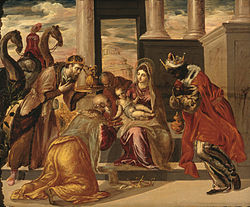 Adoración de los Magos por El Greco, 1568.