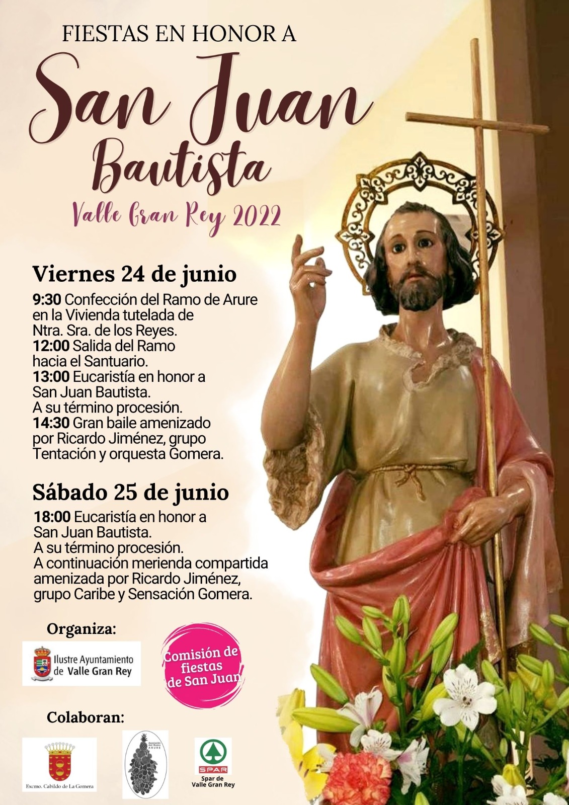 Valle Gran Rey presenta programa de con motivo de las Fiestas honor a San Juan Bautista - Valle Gran Rey